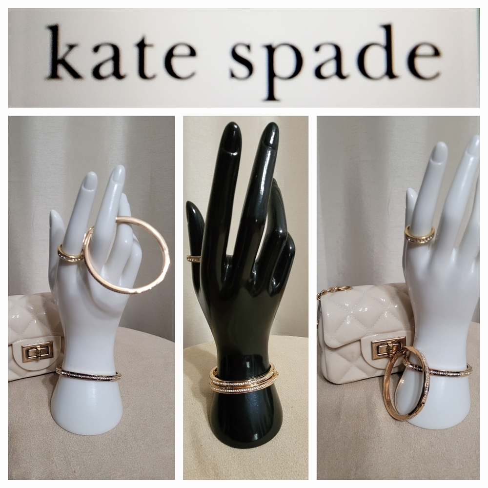 Kate Spade RING IT Pave Bangle /PAIR - Picture 4 of 5